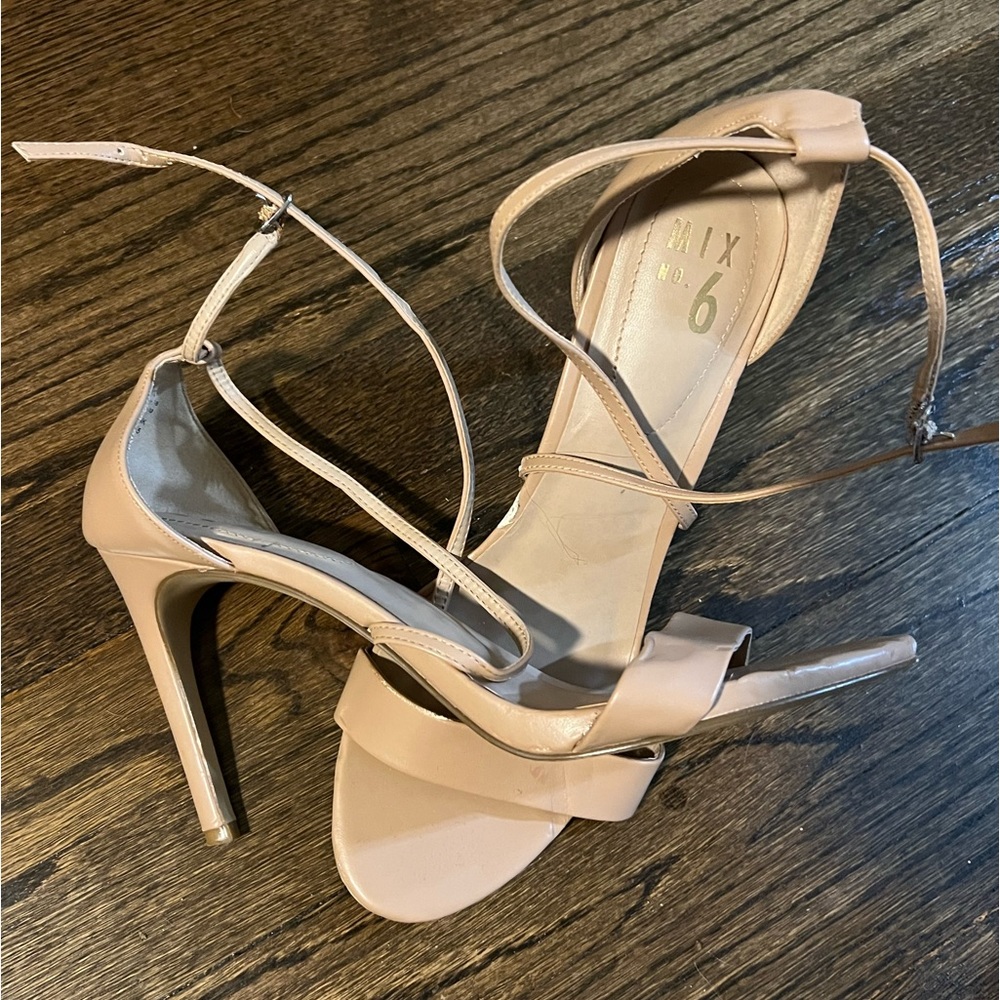 Nude straps stilettos